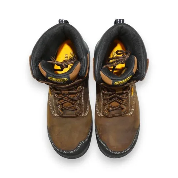 EUC Keen Utility Women’s Carbon Toe Work Boots Brown Leather Size 8 - Picture 12 of 13